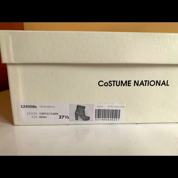 CoSTUME NATIONAL Leather Booties 37.5/A Italy - Picture 8 of 9